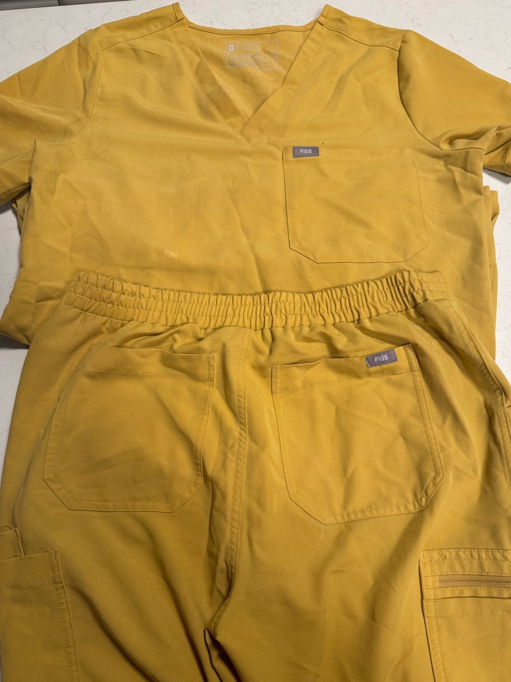 FIG Scrub Set- Mustard Yellow